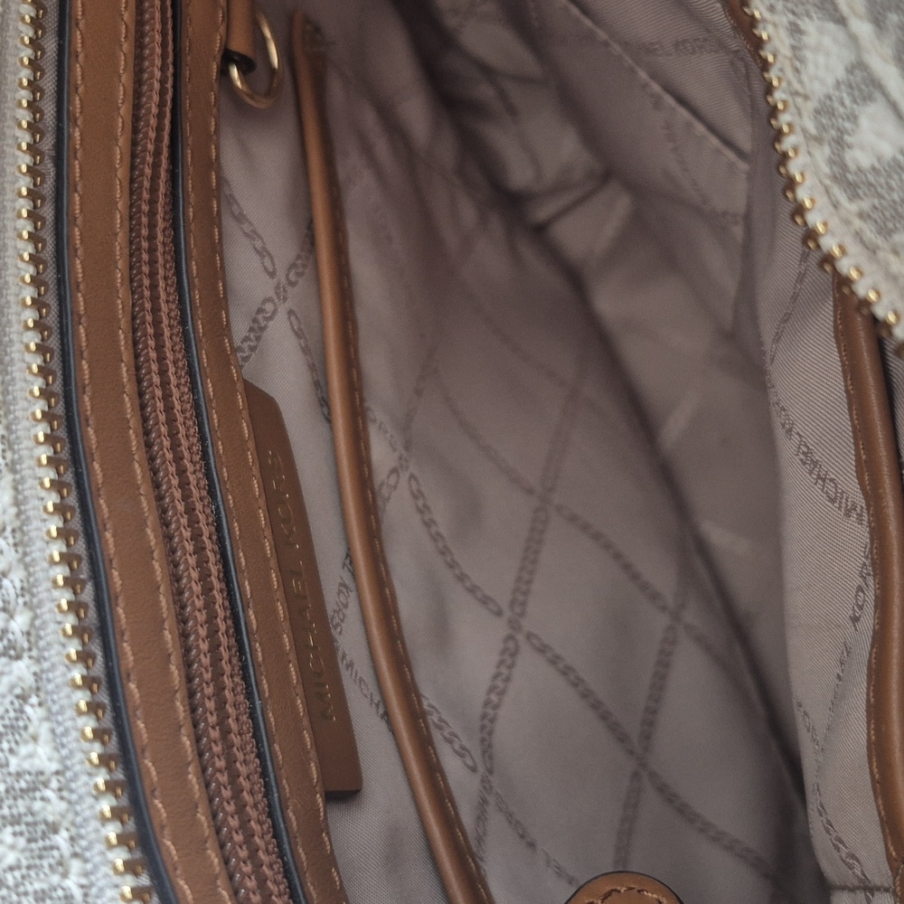 Michael Kors Cream and Brown Crossbody Bag - Picture 8 of 8